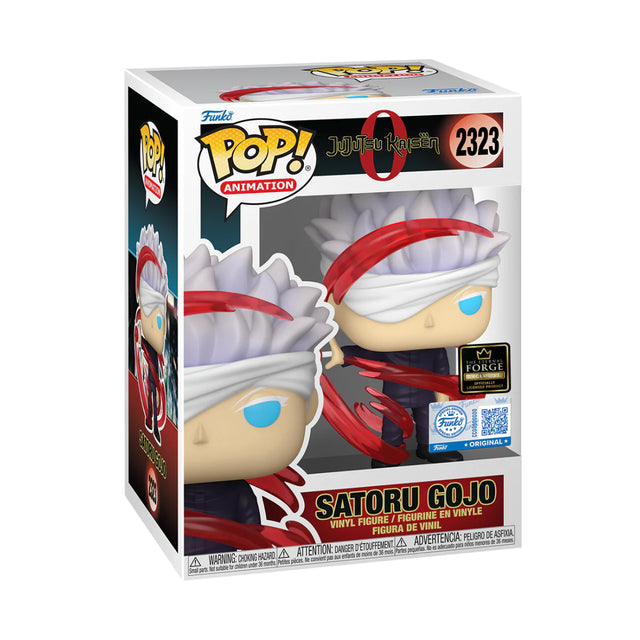 Funko Pop! Animation Jujutsu Kaisen 0 Satoru Gojo figure, Eternal Forge Exclusive, collectible vinyl toy with detailed design