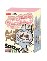 Pop Mart The Monsters Exciting Macaron vinyl face blind box by Shak's Pop Shop, featuring colorful collectible toy packaging.
