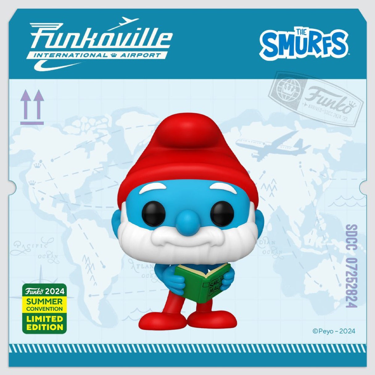 Funko Pop! Television: Papa Smurf With Magic Book (2024 SDCC Shared Exclusive) (Box Imperfection)