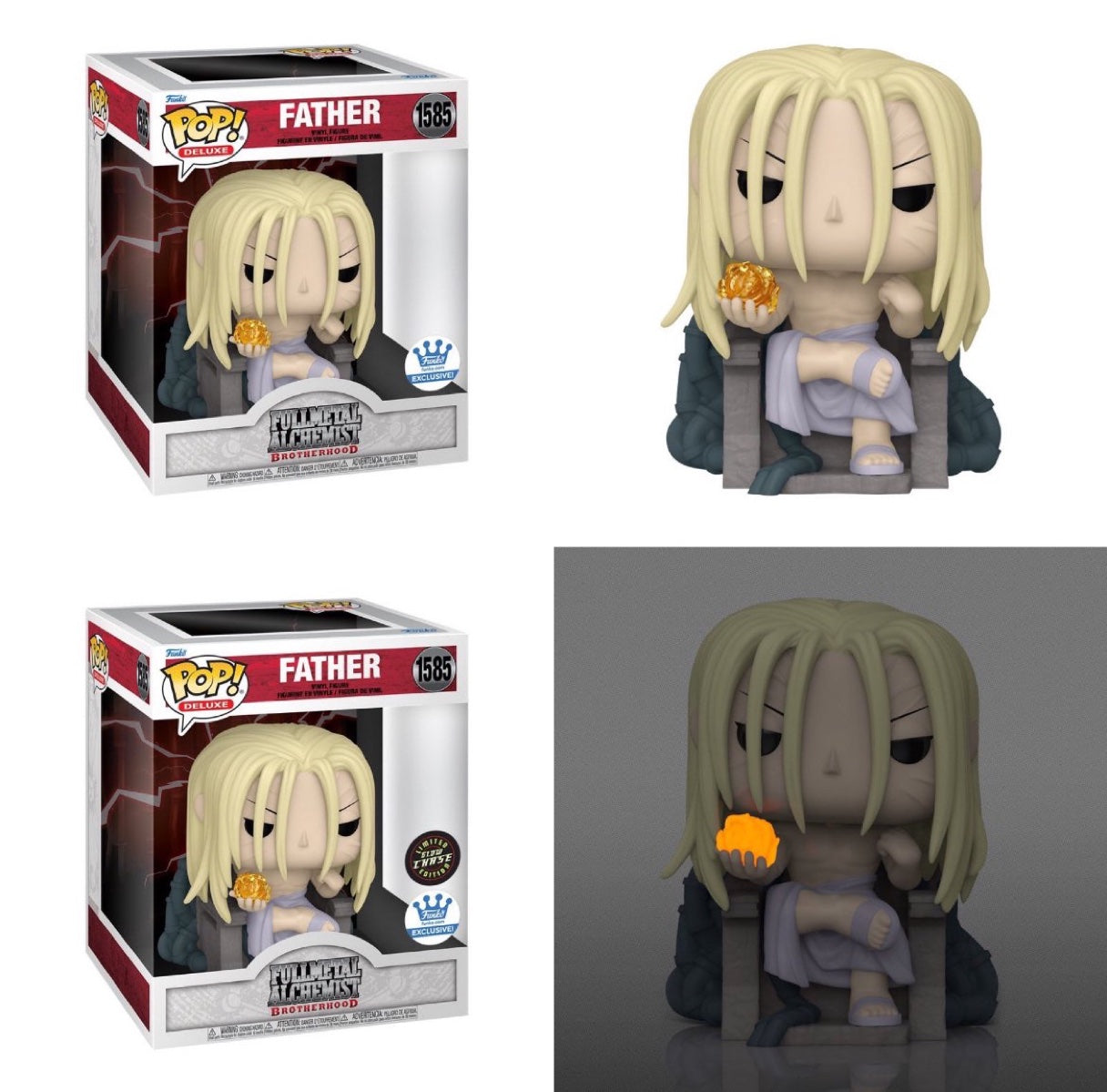 Funko Pop! Deluxe: Animation: Fullmetal Alchemist Brotherhood: Father On Throne (Funko Shop Exclusive) (Chance Of Chase) (Box Imperfection)