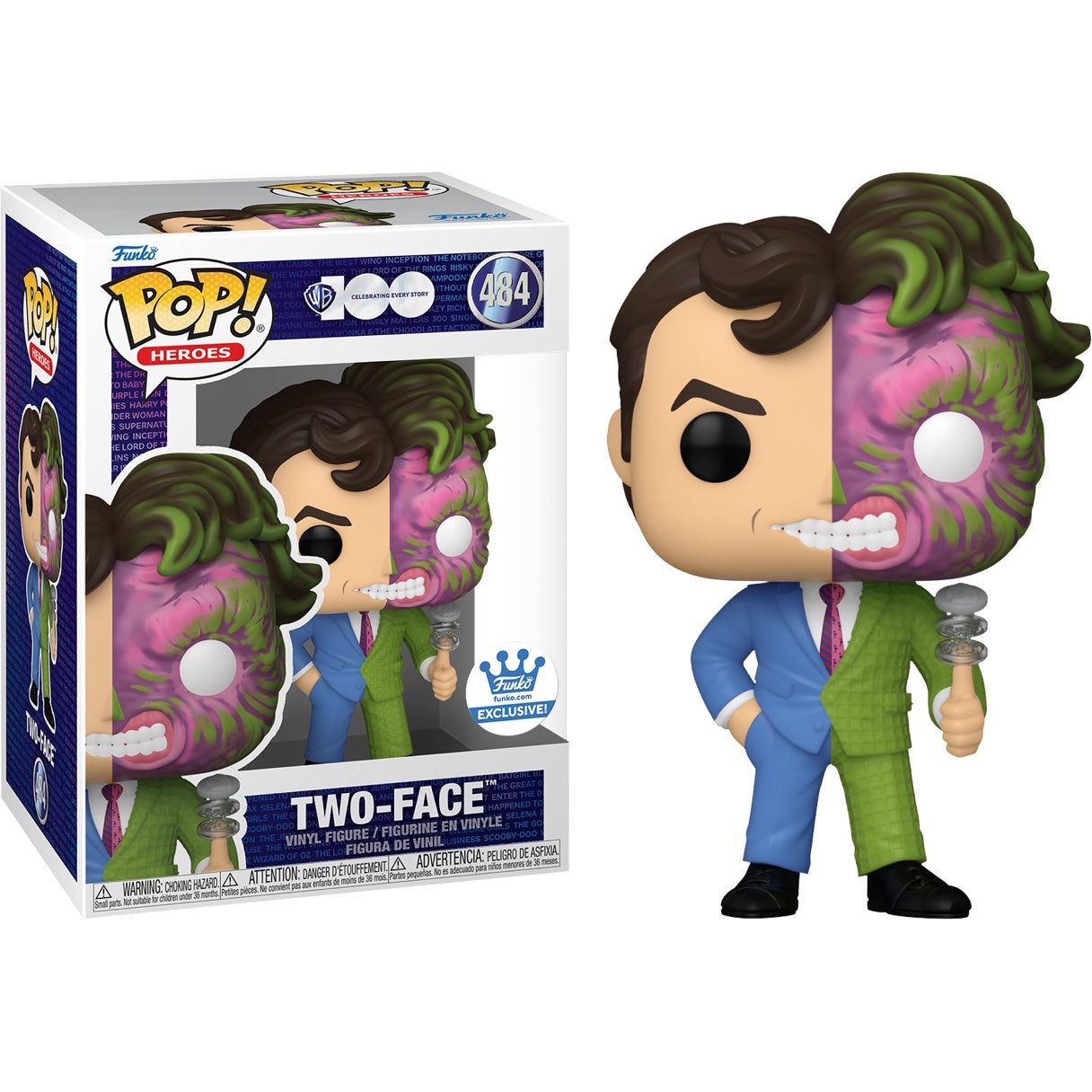 Funko Pop! Heroes: WB 100: Two-Face Flipping Coin (Funko Shop Exclusive)