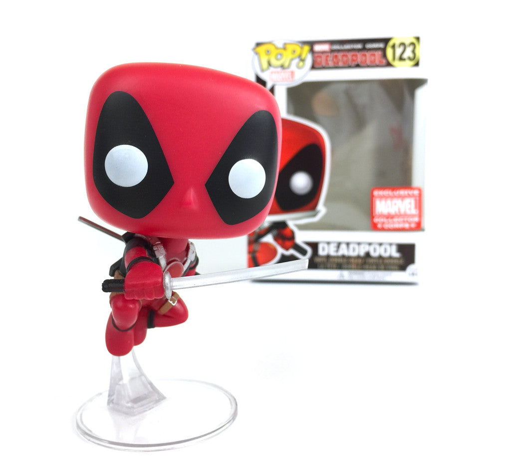 Funko Pop! Marvel: Deadpool (Leaping) (Marvel Collector Corps Exclusive)