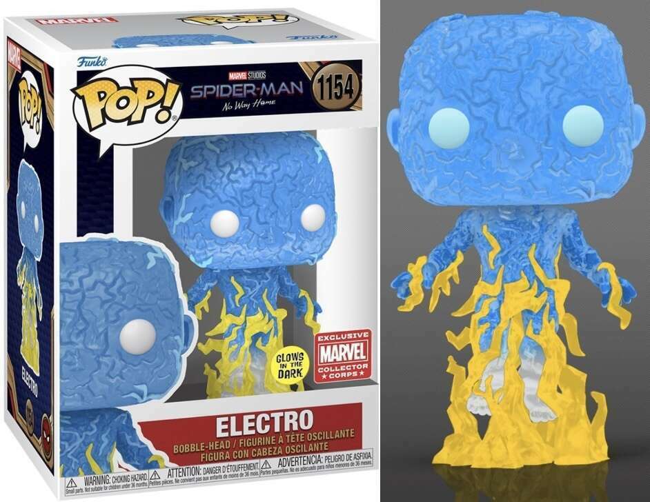 Funko Pop! Marvel: Spider-Man No Way Home: Electro (Glow) (Marvel Collector Corps Exclusive)