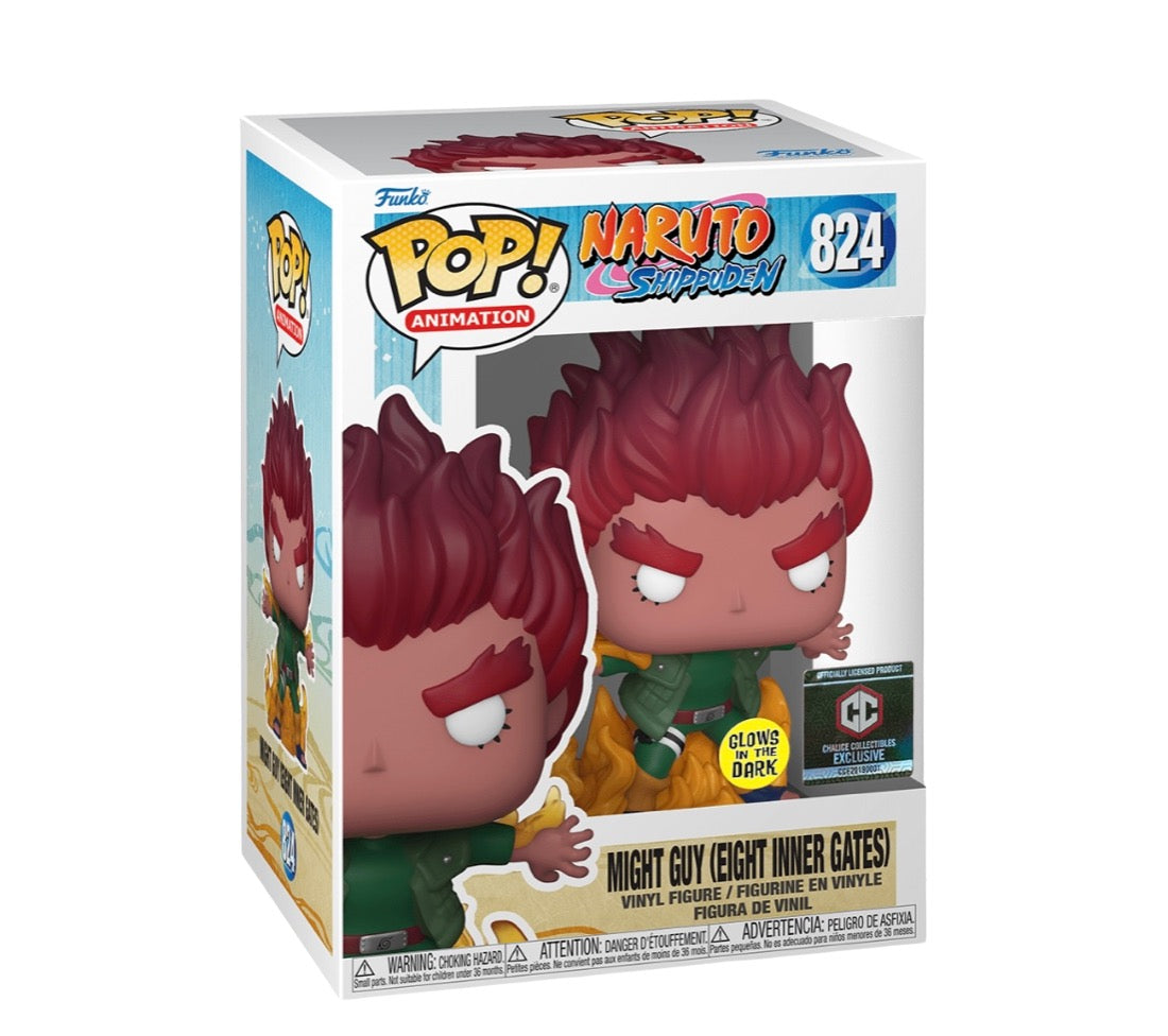 Funko Pop! Animation: Naruto Shippuden: Might Guy (Eight Inner Gates) (Glow) (Chalice Collectables Exclusive)