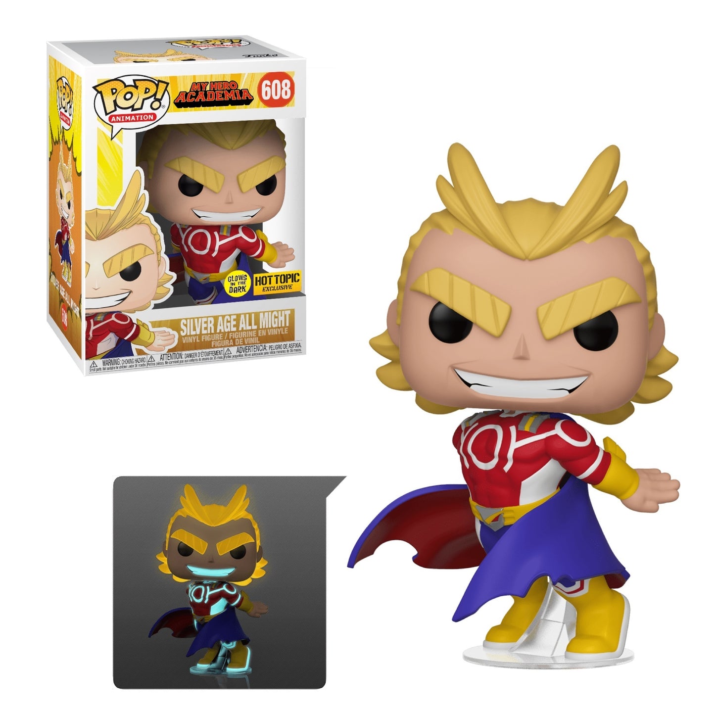 Funko Pop! Animation: My Hero Academia: Silver Age All Might (Glow) (Hot Topic Exclusive)