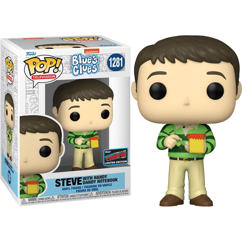 Television: Blue's Clues: Steve With Handy Dandy Notebook (2022 NYCC Con Sticker) (Box Imperfection)