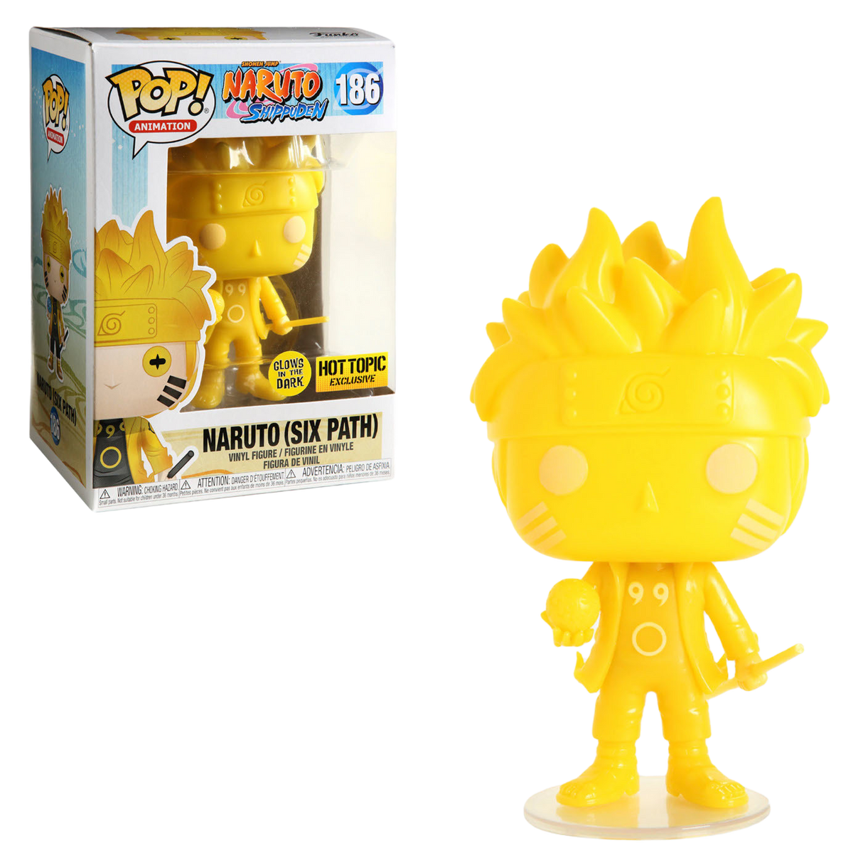 Funko Pop! Animation: Naruto Shippuden: Naruto (Six Path) (Glow) (Yellow) (Hot Topic Exclusive)