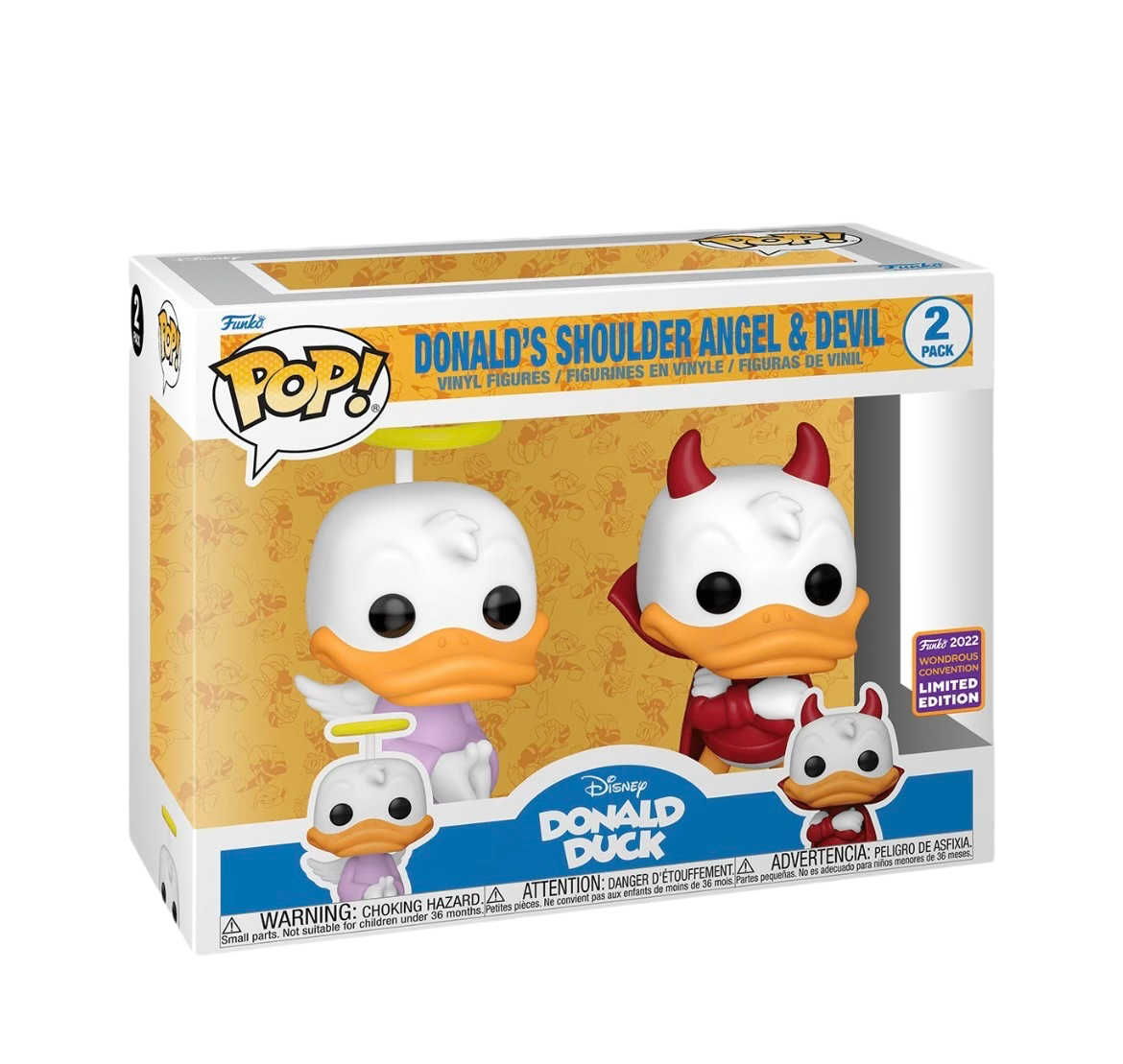 Funko Pop! Disney: Donald Duck: Donald's Shoulder Angel & Devil (2022 WonderCon Shared Exclusive)