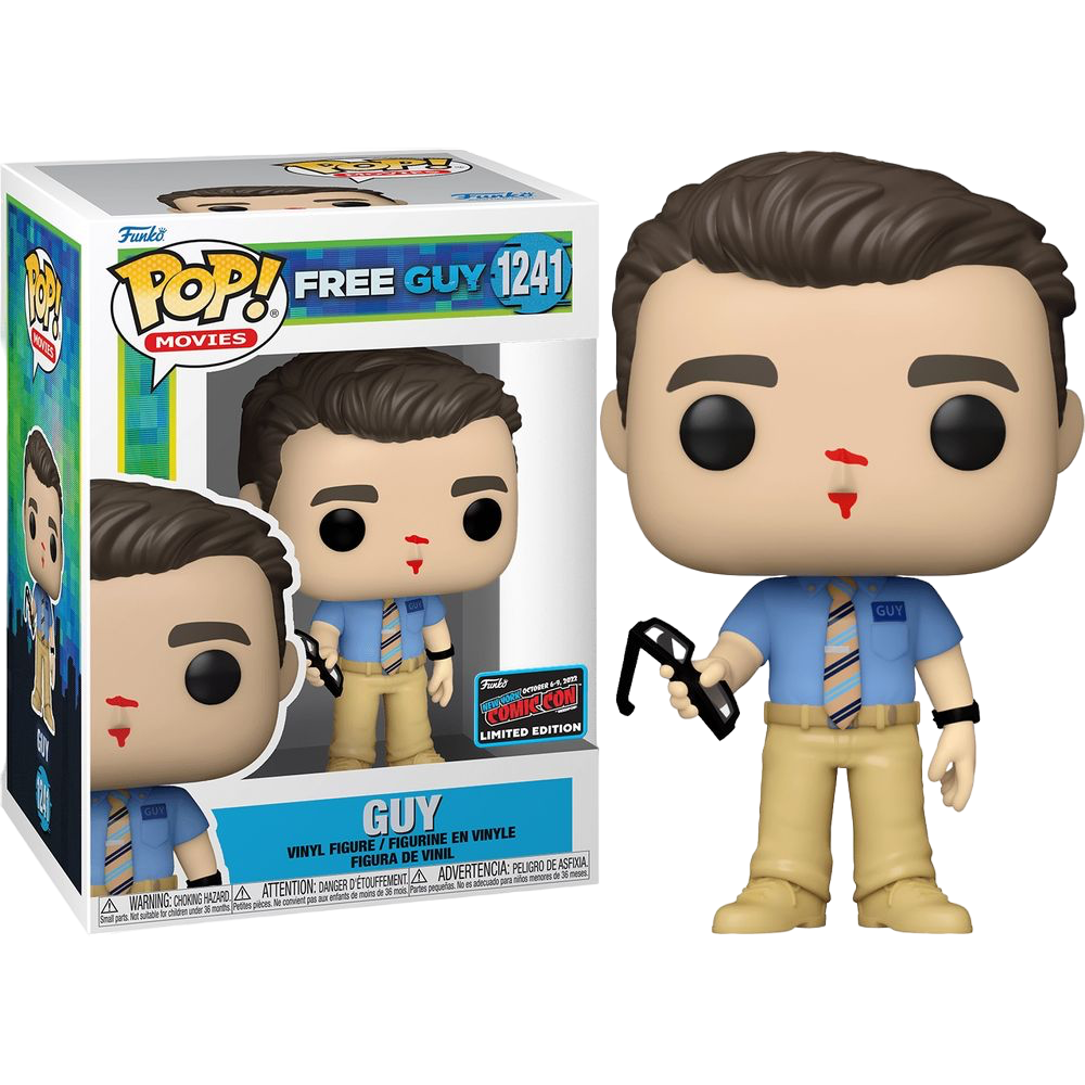 Funko Pop! Movies: Free Guy: Guy (2022 NYCC Con Sticker)