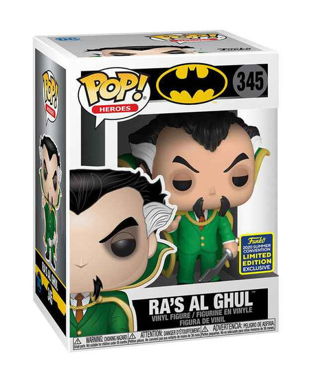 DC Super Heroes Ra's Al Ghul action figure from the 2020 SDCC Shared Exclusive, featuring detailed costume and accessories.