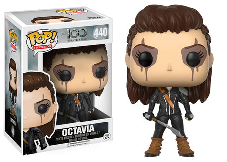 Funko Pop! vinyl figure of Octavia Blake from The 100, featuring her signature outfit and hairstyle, made by Shak's Pop Shop.