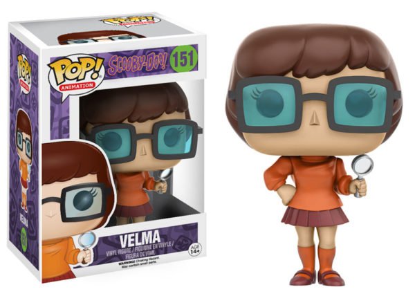 Funko Pop! figure of Velma from Scooby Doo animation series, collectible toy by Shak's Pop Shop.