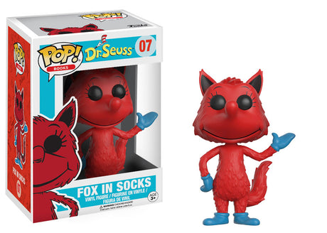 Funko Pop! figure of Dr. Seuss's Fox in Socks from Shak's Pop Shop, featuring the colorful sock-wearing character.