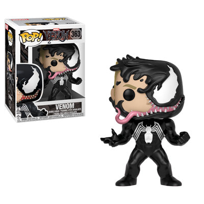 Funko Pop! figure of Venomized Venom (Eddie Brock) from Marvel, featuring a stylized vinyl collectible with detailed character design.