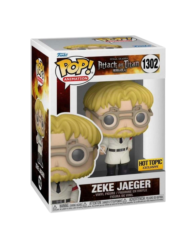 Funko Pop! Animation Zeke Jaeger figure from Attack On Titan, collectible vinyl figure by Shak's Pop Shop.