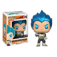 Funko Pop! Dragon Ball Z Super Saiyan God Vegeta Metallic figure, collectible vinyl toy from Shak's Pop Shop, exclusive design.