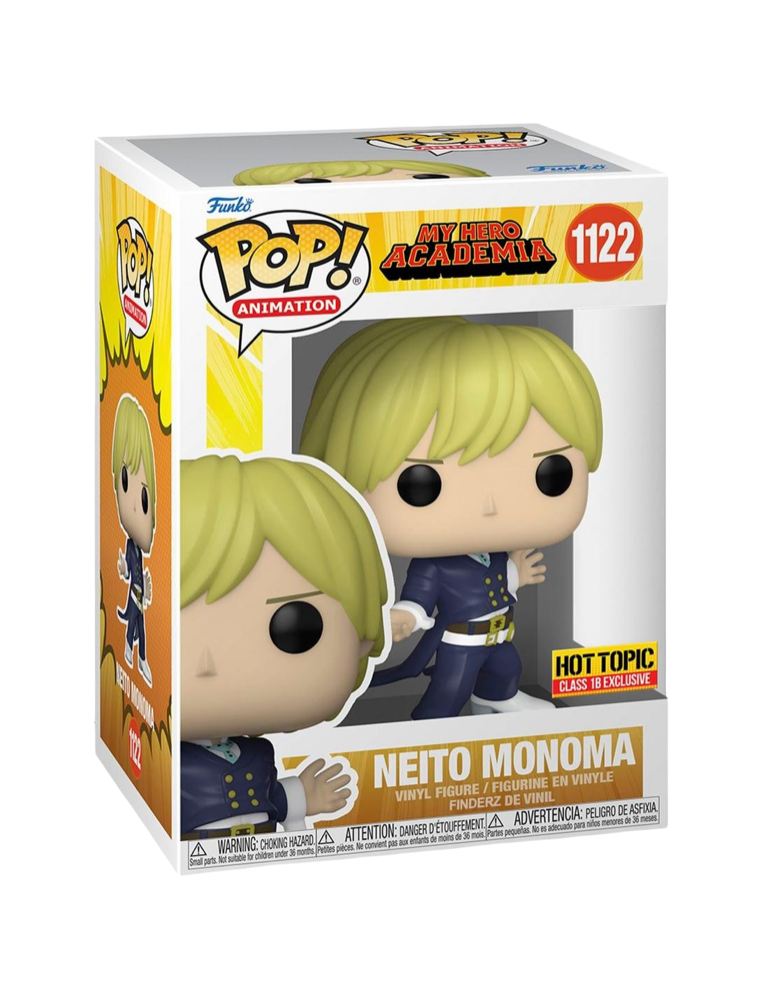Funko Pop! Animation My Hero Academia Neito Monoma figure, exclusive collectible with detailed character design, from Shak's Pop Shop