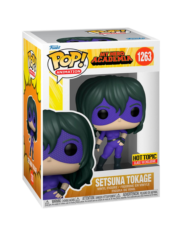 Funko Pop! Animation My Hero Academia Setsuna Tokage figure with detailed costume and expressive face, from Shak's Pop Shop.