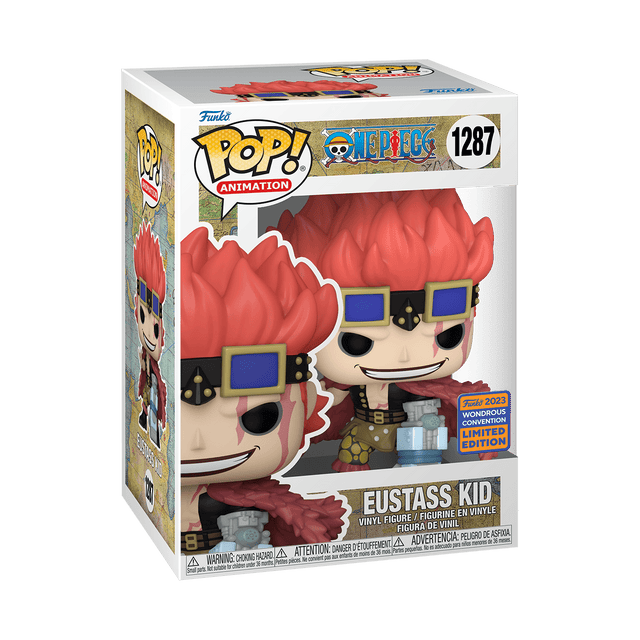 Funko Pop! Animation Eustass Kid figure from One Piece, 2023 WonderCon shared exclusive, collectible toy by Shak's Pop Shop