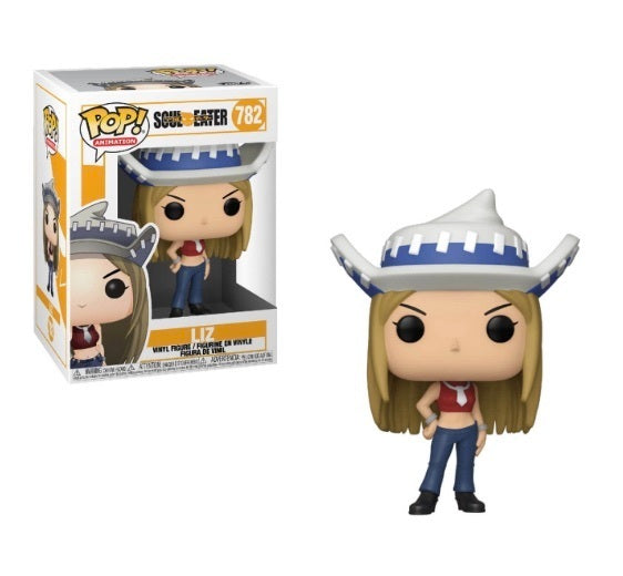 Funko Pop! Animation Soul Eater Liz figure from Shak's Pop Shop, featuring her signature outfit and expressive character design.