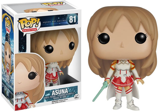 Funko Pop! Animation Asuna figure from Sword Art Online, featuring her in her iconic outfit with detailed anime-style design