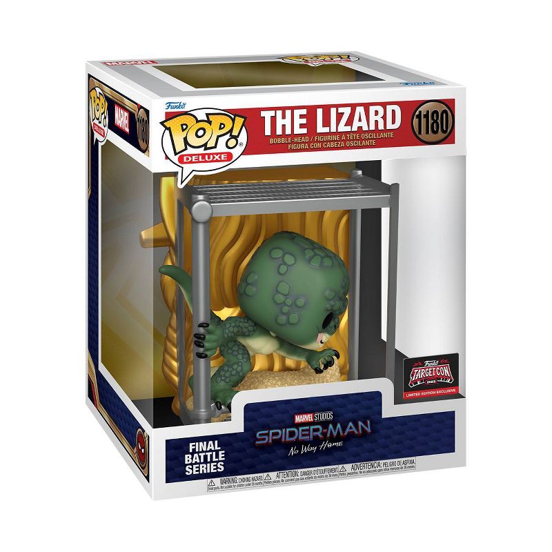 Funko Pop! Deluxe figure of The Lizard from Spider-Man No Way Home Build A Scene, collectible toy by Shak's Pop Shop.