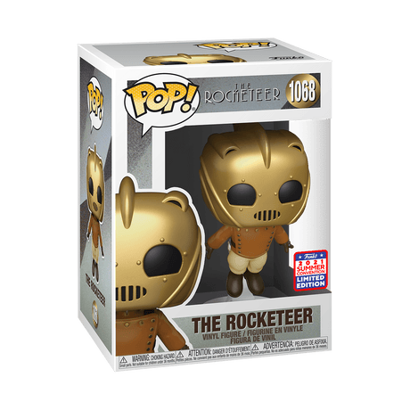 Funko Pop! Disney The Rocketeer flying figure, 2021 SDCC shared exclusive, featuring the Rocketeer in flight pose.