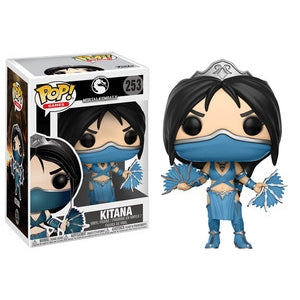 Funko Pop! Games Mortal Kombat Kitana figure featuring her signature outfit and weapon in a collectible vinyl figure style.