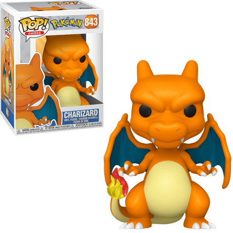 Funko Pop! Games Pokémon Charizard figure, collectible vinyl toy with detailed orange and black dragon design.