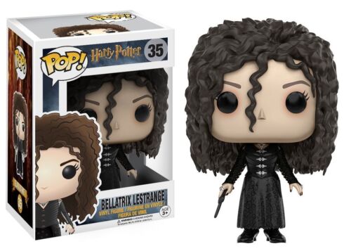 Funko Pop! Harry Potter Bellatrix Lestrange figure with box imperfection, collectible toy from Shak's Pop Shop.