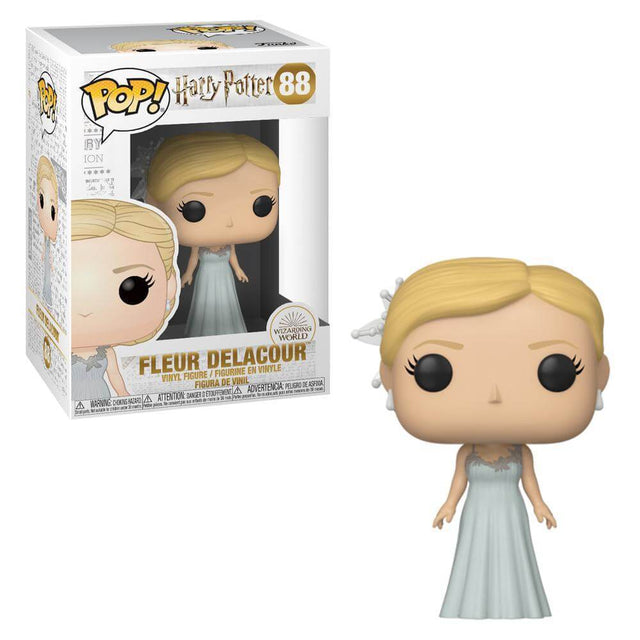 Funko Pop! figure of Fleur Delacour from Harry Potter Yule Ball, collectible vinyl toy with detailed costume and hairstyle.