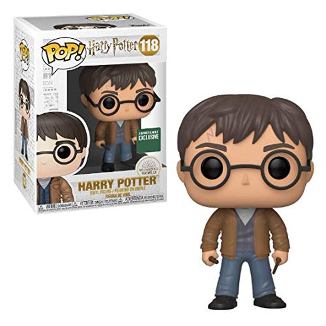 Funko Pop! Harry Potter figure with two wands, collectible toy from Shak's Pop Shop, exclusive to Barnes & Noble.