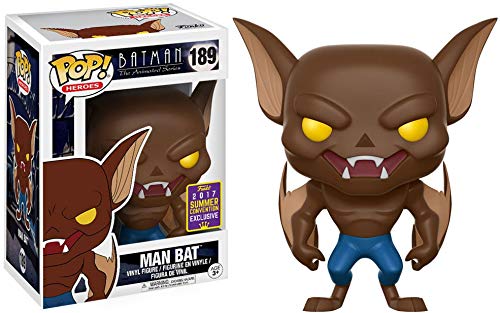 Funko Pop! figure of Man Bat from Batman The Animated Series, 2017 SDCC shared exclusive, with box imperfection.