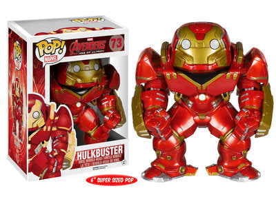 Funko Pop! Marvel Age of Ultron Hulkbuster figure, collectible vinyl toy with detailed Hulkbuster armor design.