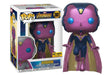 Funko Pop! Marvel Avengers Infinity War Vision figure, Hot Topic exclusive, with detailed costume and expressive face, collectible toy.