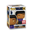 Funko Pop! Marvel Eternals Kingo figure with detailed costume and accessories, collectible Marvel character figure.