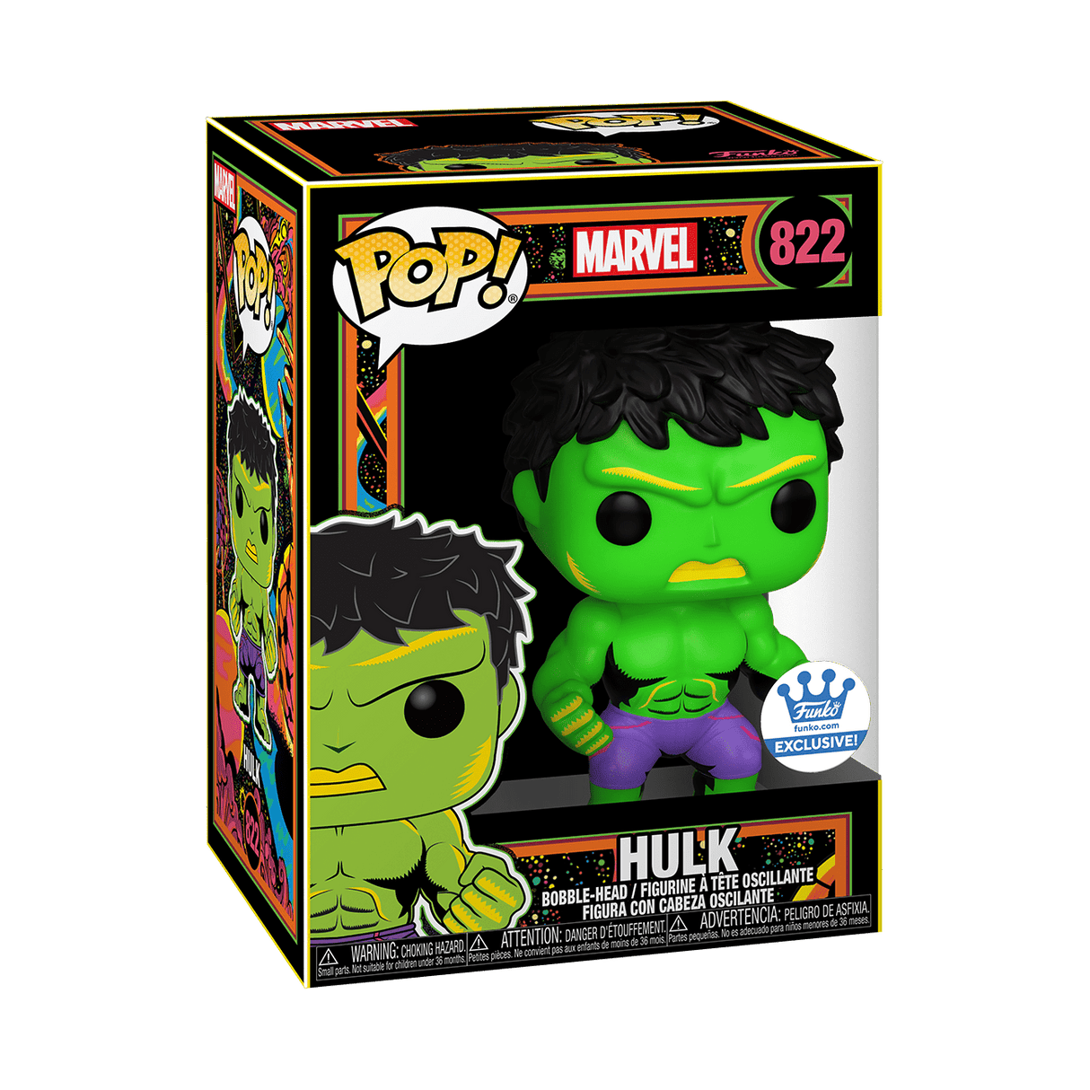Funko Pop! Marvel: Hulk (Black Light) (Funko Shop Exclusive) - Shak's Pop Shop