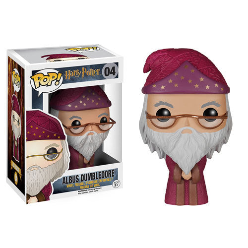 Funko Pop! Movies Harry Potter Albus Dumbledore figure with detailed features and iconic robes, collectible toy from Shak's Pop Shop