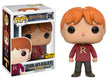 Funko Pop! Harry Potter Ron Weasley in sweater figure from Shak's Pop Shop, Hot Topic exclusive, with detailed character features.