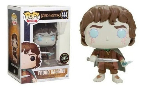 Funko Pop! Movies Lord of the Rings Frodo Baggins Glow Chase figure, featuring detailed design and glowing effects, from Shak's Pop Shop.