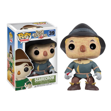 Funko Pop! Movies Wizard of Oz Scarecrow figure with minor box imperfection, collectible toy from Shak's Pop Shop.