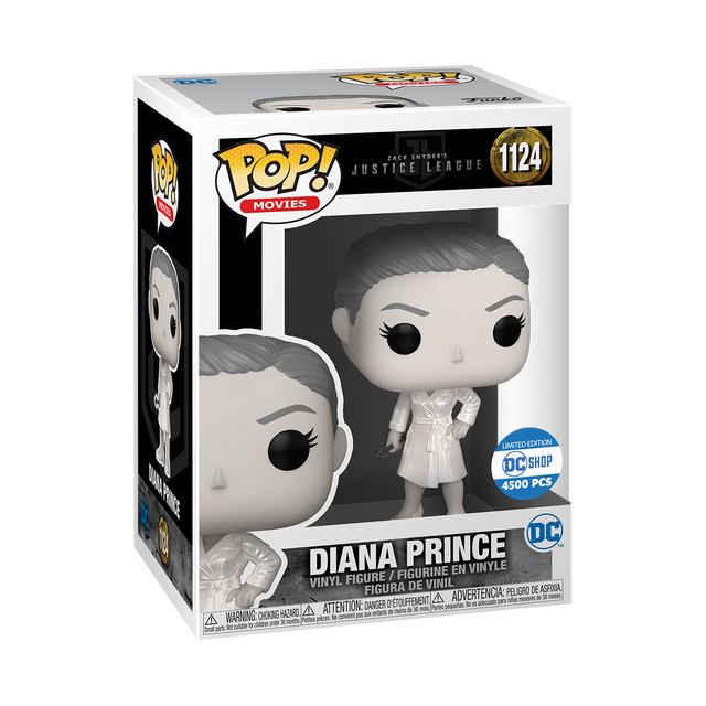 Metallic Funko Pop! of Diana Prince from Zack Snyder's DC Justice League, collectible figure from Shak's Pop Shop.