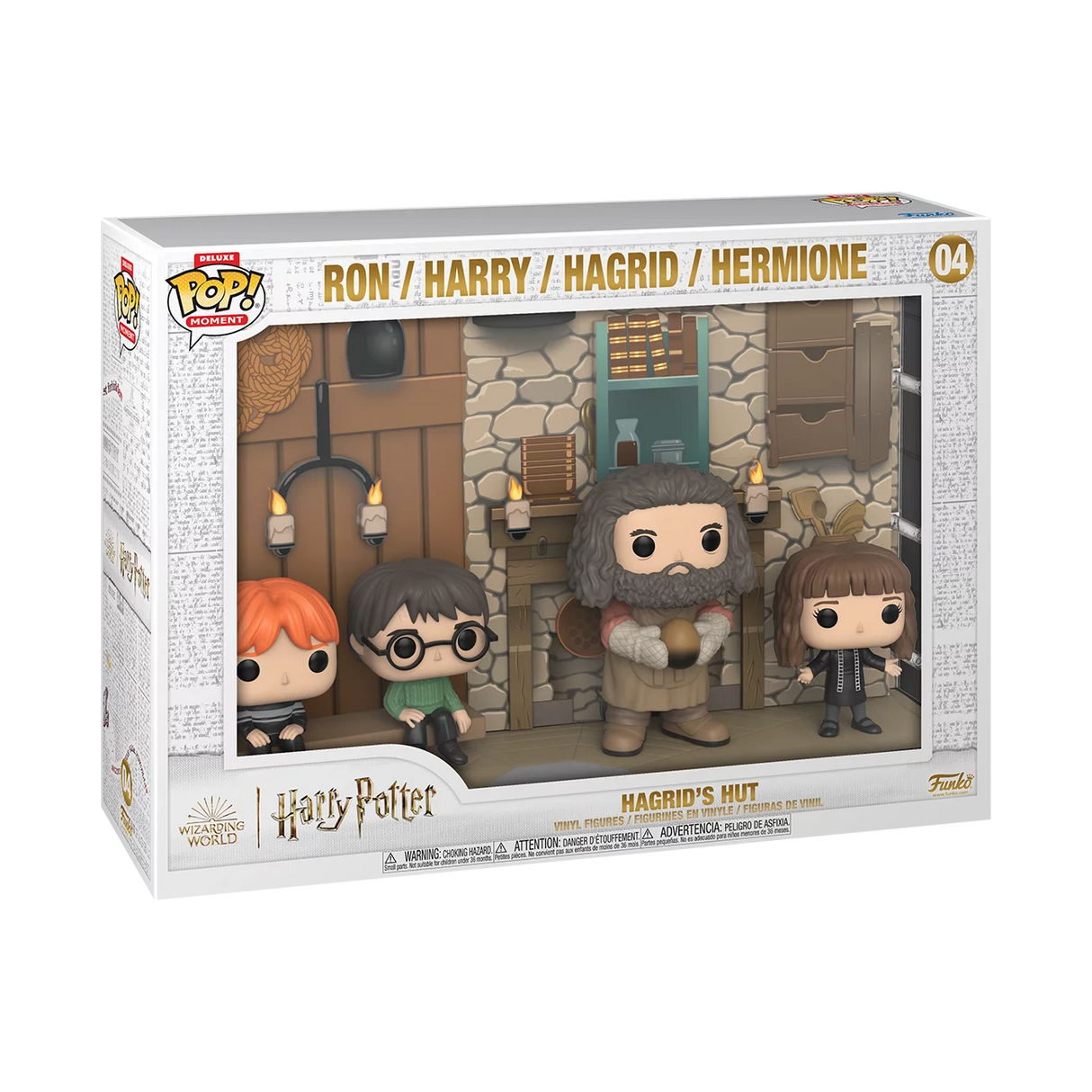 Funko Pop! Pop! Moment Deluxe Harry Potter Hagrid’s Hut figure by Shak's Pop Shop, detailed collectible figurine.