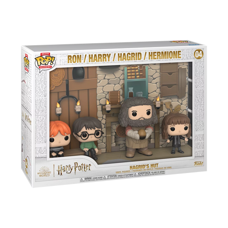 Funko Pop! Pop! Moment Deluxe Harry Potter Hagrid’s Hut figure by Shak's Pop Shop, detailed collectible figurine.