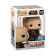 Funko Pop! Star Wars The Mandalorian Boba Fett Unmasked figure, 2021 NYCC shared exclusive, with detailed helmet and armor features.