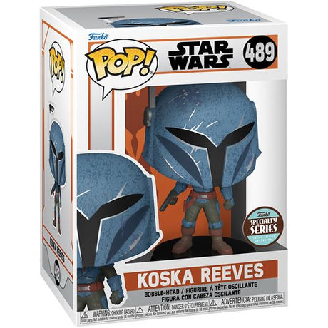 Funko Pop! Star Wars: The Mandalorian Koska Reeves figure with box imperfection, collectible vinyl figure from Shak's Pop Shop.
