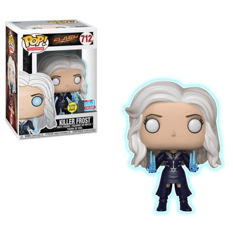 Funko Pop! Killer Frost glow figure from The Flash TV series, 2018 Fall Convention shared exclusive, collectible toy.
