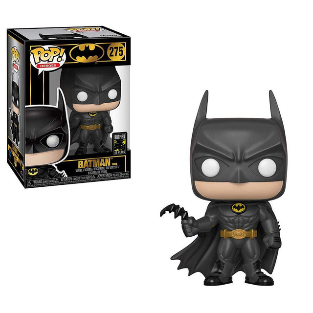 Funko Pop! figure of Batman 1989 with Batarang from Heroes series, featuring detailed Batman costume and iconic pose.