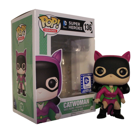 Funko Pop! figure of Heroes: CatWoman (Classic) from Legion of Collectors Exclusive, featuring CatWoman in her classic costume.