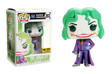 Funko Pop! figure of The Joker as Martha Wayne from Heros series, featuring detailed Joker costume and expression.